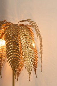 J-Line Lamp Leaves Metal Gold