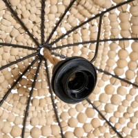 De Houten Bead Dome Hanger - Naturel