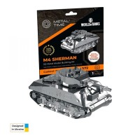 3D Metalen Bouwpakket, M4 Sherman, Metal Time, MT070, 8x3,7x4,2cm