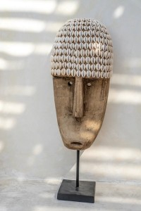 The Cowrie Mask on Stand - Large