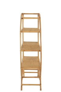 J-Line Rack 3 Shelves Rattan Natural