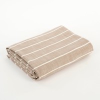 Alivo Tablecloth - L250 x W140 cm - Organic Cotton - Beige, White