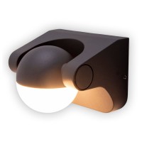 LED wall lamp "pallas", made of metal and plastic in anthracite, with integrated LED