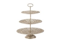 J-Line Plateau 3 Level Coral Metal Champagne