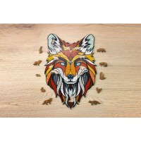 Eco Wood Art (EWA) Houten Legpuzzel Vos/Fox Size S, 1850, 27,9x19,5x0,5cm