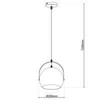 Hanger lamp "Colorado" blauw Ø ca. 25 cm, metaal, e27 socket, verlichting voor woonkamer, eetkamer, kinderkamer