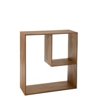 J-Line Wandrek Kubus 2P Hout Bruin