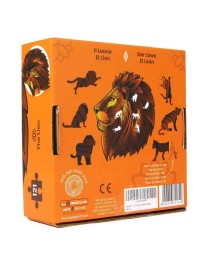 Logic Giochi Mandala Wooden Jigsaw Puzzle Lion/Lion, 24.7x28.5cm