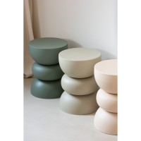 J-Line bijzettafel Lise - ijzer - ivoor