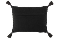 J-Line cushion Circle Rectangle - cotton - dark gray