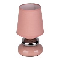 Keramik Tischleuchte "STONEY" rosa - Klassik - Tischleuchte - - rosé/lachs - E14 - keine Angabe