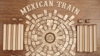 Eco-Wood-Art 3D Wooden Meganic Puzzle Domino game variant Mexican Train, 1591,25,3x24.8x7.3cm