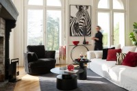 J-Line Wall Decoration Zebra Canvas Black/White