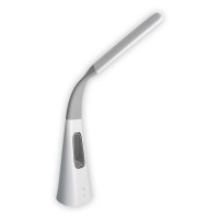 LED table light "Ventu" with fan, with touch, dimmable, made of white plastic, firmly built-in LEDs, 40 cm high
