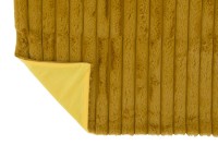 J-Line Plaid corduroy - polyester - ocher - 180 x 130 cm