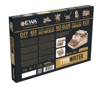 3D Wooden Puzzle Vintage Typewriter, Eco Wood Art, 465, 27x23.2x14.6CM