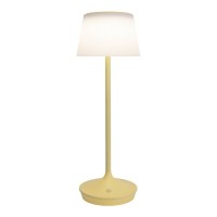 Solar battery lamp "Emmi" 38 cm high, umbrella Ø 13 cm, metal in yellow and white plastic, for the outdoor area, dimmable CCT.