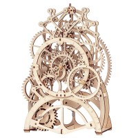 Wooden Puzzle 3D Pendule Clock, Robotime, LK501, 23.4x11.7x34.6cm.