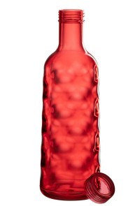 J-Line bottle Hammered In Giftbox - plastic - red