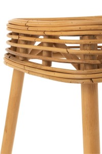 J-Line Stool Triangle Rattan Natural