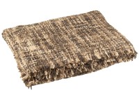 J-Line Plaid tweed - cotton - brown/beige - 180 x 130 cm