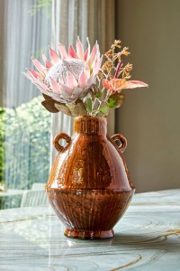 Elena Vase - H34 x Ø26 cm - Ceramic - Brown