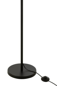 J-Line floor lamp - metal/rattan - black/natural