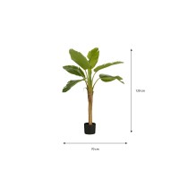 Kunst Bananenplant - H120 x Ø70 cm - Groen
