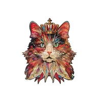 Houten Legpuzzel, Robotime, Cat King, TA002, 26x31,6cm