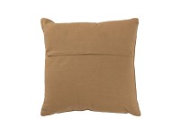 J-Line cushion Embroidery - cotton - brown