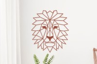 Wall decoration Lion/Lion Rust Metal, 141610, 33.8x44.2cm