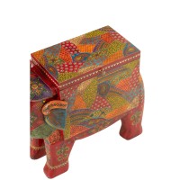 J-Line Koffer Olifant Delhi Mango Hout Mix