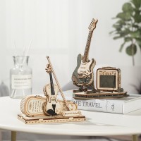Robotime, Houten Puzzel 3D Electric Guitar, TG605K, 17x10,5x22cm