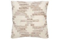 J-Line cushion Ethnic Cross - wool/cotton - cream/beige