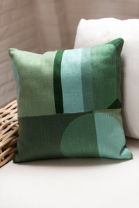 J-Line cushion Shapes - cotton - green/blue