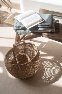 J-Line Set Of 2 Baskets Tosai Seagrass Natural