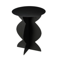 Rafi Bijzettafel - H50 x Ø40 cm - IJzer - Zwart