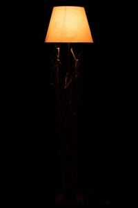 J-Line standing Lamp Branches Chestnut - wood - black