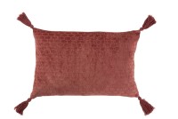 J-Line cushion Pattern Rectangle - cotton - terracotta/red