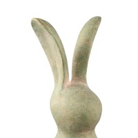 Remy Green Cement Rabbit Head Shaped Statue L