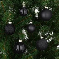 Kerstballen Set - 26 Stuks - Ø7 cm - Glas - Zwart