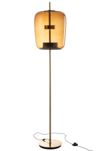 J-Line floor lamp - glass - brown - LED lights