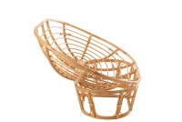 J-Line Rattan sofa - with cushion - jute/textile - natural