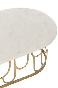 J-Line Coffee Table Moza Metal/Marble Gold