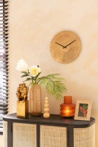 J-Line Round clock - metal - gold - S - Ø 37 cm