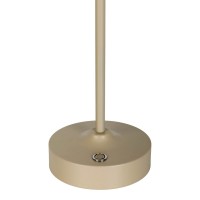 LED battery/ table lamp "Pina" 30 cm high, made of metal (beige) and glass (white), integrated LEDs, warm white