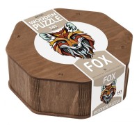 Eco Wood Art Wooden Jigsaw Puzzle, Fox/Fox, 1102, 31x28x0.5cm Wooden Box