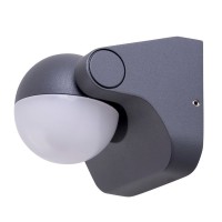 LED wall lamp "pallas", made of metal and plastic in anthracite, with integrated LED
