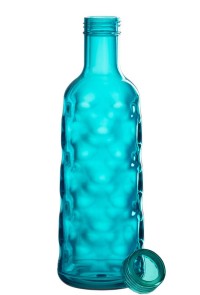 J-Line bottle Hammered in gift box - plastic - blue