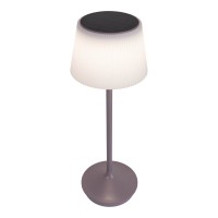 Solar battery lamp "Emmi" 38 cm high, umbrella Ø 13 cm, metal in blackberry and white plastic, for the outdoor area, dimmable CCT.